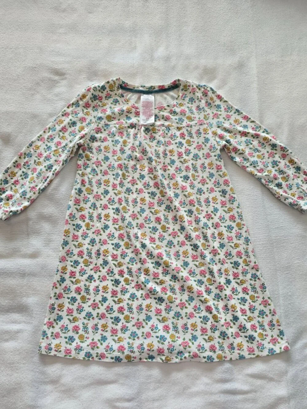3-4Y Girls Mini Boden Long Sleeve Nightgown Bundle (Holiday and Floral)